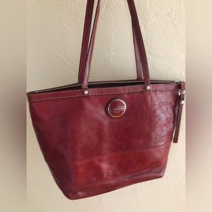 RED COACH TOTE PURSE